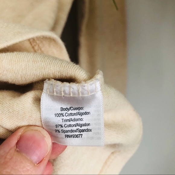 St Johns Bay 100% Cotton Tan Mock Neck Top - Picture 6 of 8